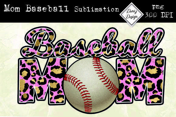 Mom Baseball Sublimation PNG for Crafts & Graphics