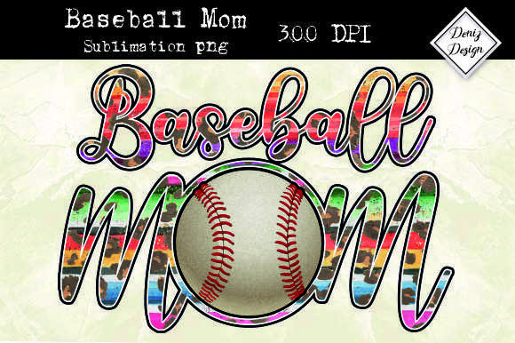 Mom Leopard Baseball Design for Crafts Graphics