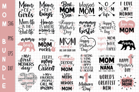 Mom Quotes Bundle: Graphics for Crafts