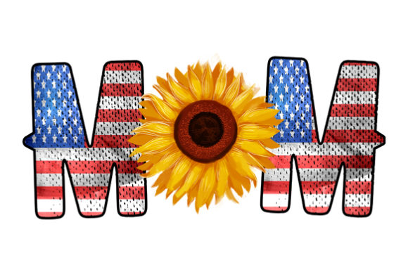 Sunflower Mom USA Graphics for Crafts